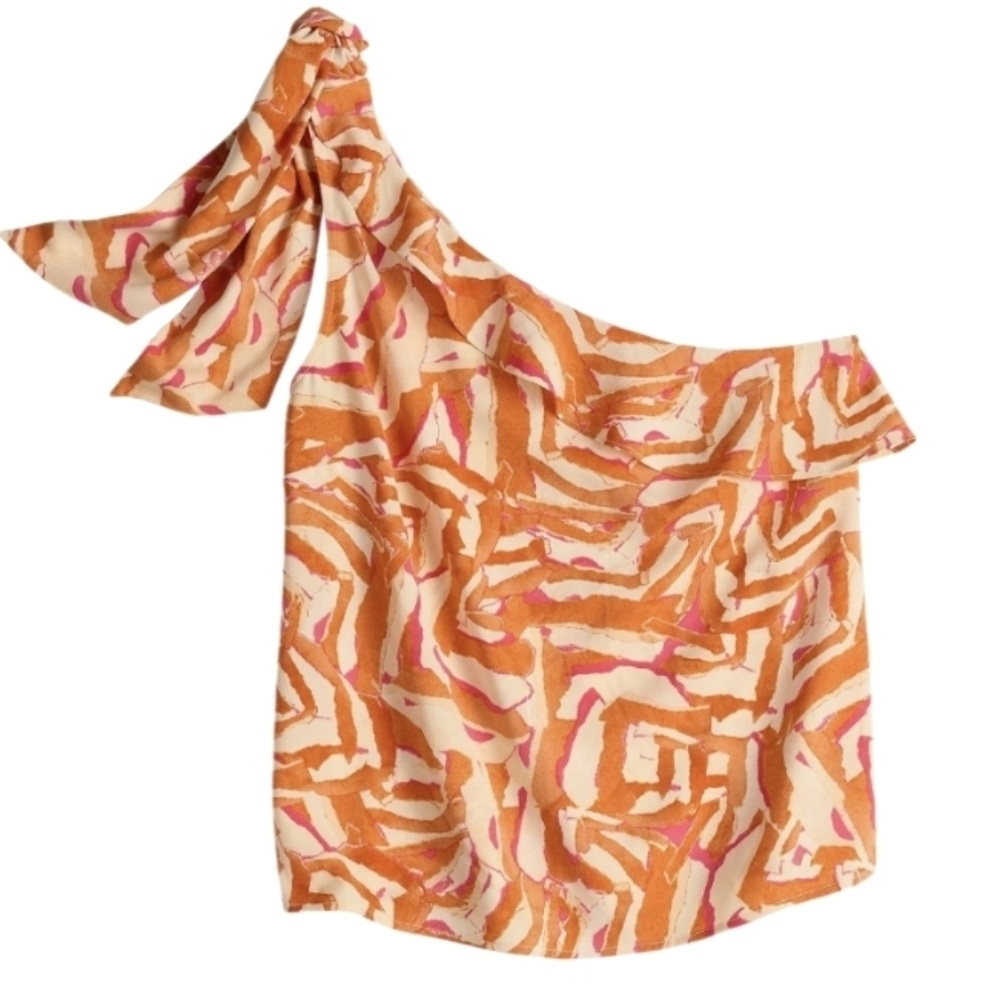 Nine West One Shoulder Ruffle Neck Top - Picture 4 of 4